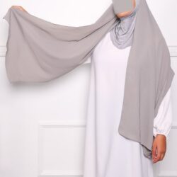 HIJAB CAGOULE INTÉGRÉ À ENFILER Hijab cagoule à enfiler pour femme pas cher mon hijab pas cher gris